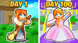 I Survived 100 DAYS as a PRINCESS in Minecraft [upl. by Rramal]