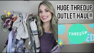 I Sourced 20 Items From My Couch to Resell on Poshmark For a Profit  HUGE ThredUp Outlet Haul [upl. by Jerrilee255]