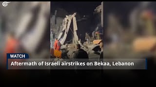 Aftermath of Israeli airstrikes on Bekaa Lebanon [upl. by Vescuso866]