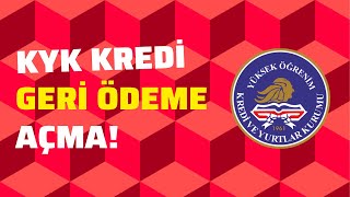 FAİZSİZ KYK KREDİ GERİ ÖDEME AÇMA NASIL YAPILIR 2022 [upl. by Feeney]