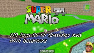 Super Mario 74 OMM  110 Star Speedrun Race Feat ColbyRayz [upl. by Lucchesi]