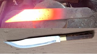 Making a Bowie Knife from Leaf Spring Steel [upl. by Adnuhsal]