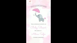 VIDEO INVITACION PARA BABY SHOWER 2024 [upl. by Robinetta136]