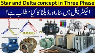 What is Star and Delta connection in 3 phase system  Complete explanation in Urdu [upl. by Malkah]