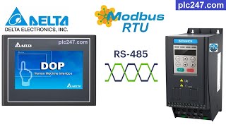 HMI Delta quotModbus RTUquot Inovance MD200 Tutorial [upl. by Nohtanhoj919]