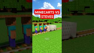 Big and Small Minecarts vs Steves [upl. by Judas]