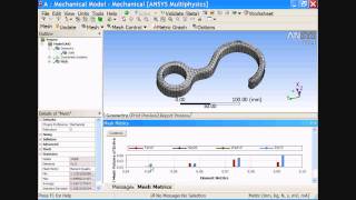 ANSYS 121 Tutorial  Mesh Quality Metric in ANSYS Workbench 121 [upl. by Flosser]