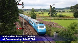 Midland Pullman amp Blackford Water train passing the Greenloaning Semaphores 260724 [upl. by Airdnek378]