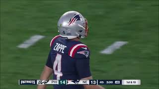 Bailey Zappe All 4 pass attempts  Patriots vs Philadelphia Eagles  NFL PreSeason Week 2 [upl. by Llecram929]