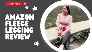 VIRAL fleece legging review amazon fleece [upl. by Vahe7]