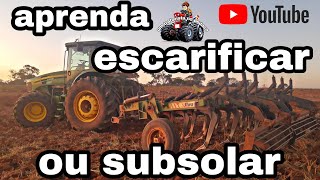 como subsolar ou escarificar escarificador Stara de 15 hastes x John Deere 7230 j [upl. by Gehlbach]