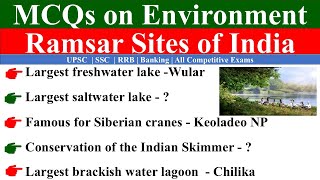 MCQs on Ramsar Sites [upl. by Welcy595]