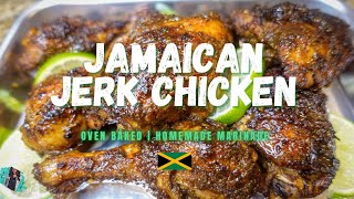 HOW TO MAKE THE BEST JERK CHICKEN RECIPE  OVEN BAKED  EASY HOMEMADE BEGINNER FRIENDLY RECIPE [upl. by Gnemgnok]