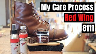 Red Wing Iron Ranger 8111  My Care Process [upl. by Casteel559]