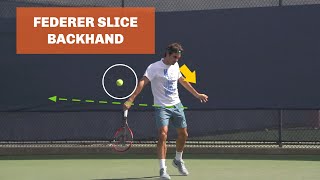 Roger Federer Slice Backhand  Master Class [upl. by Drannel910]