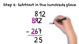 3 Digit Subtraction with Regrouping [upl. by Millar714]