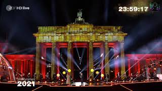 Jahreswechsel 20202021 Feuerwerk  Willkommen 2021  Silvester am Brandenburger Tor [upl. by Ihcehcu]