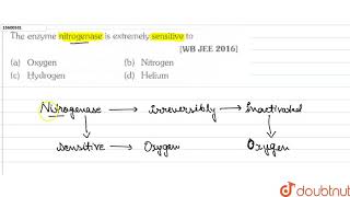 The enzyme nitrogenase is extremely sensitive to [upl. by Tove]