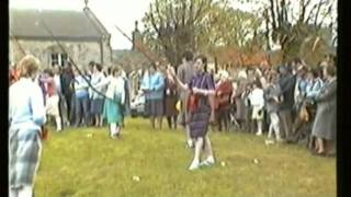 The raising of the maypole at The Green Slingsby May Day 1985 A remaster is available [upl. by Nohsed]