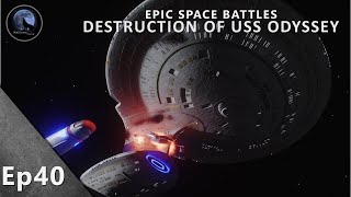 EPIC Space Battles  Destruction of the USS Odyssey  Star Trek DS9 [upl. by Nilra]