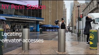 NY Penn Station Locating elevator accesses in a minute [upl. by Annaor184]