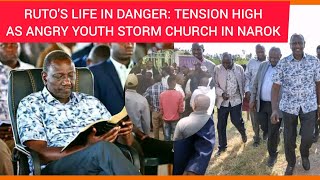 RUTO LIVE IN NAROK TODAY  Tension High as ANGRY GEN ZS storm the CHURCH where RUTO IS [upl. by Bowrah793]