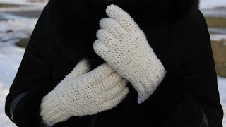 How to crochet womens gloves  video tutorial for beginners [upl. by Navaj245]