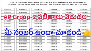 ap group 2 results released 2024 ap group 2  1100 qualified list ap group 2 results 2024 [upl. by Walczak406]