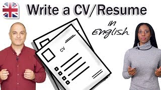 Write a CV for an EnglishSpeaking Job  Tips to Write a Great Resume [upl. by Ydnec896]