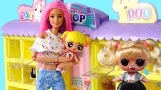 Barbie Family LOL Baby Goldie Pet Shop Adventures LOL Custom Dolls [upl. by Bever]