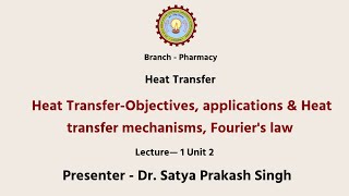 Pharmaceutical engineering Heat Transfer – Objectives applications amp Heat transfer mechanisms AKTU [upl. by Sandro722]