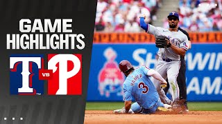 Rangers vs Phillies Game Highlights 52324  MLB Highlights [upl. by Robena]