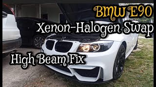 BMW E90E91 Aftermarket Headlights No High Beam Fix [upl. by Savvas]