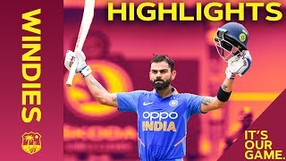 Magnificent Virat Kohli Hits Brilliant Century  Windies vs India 2nd ODI 2019  Highlights [upl. by Nosreg]