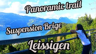 PANORAMIC TRAILSUSPENSION BRIDGE LEISSIGENHIKING TOURSWITZERLAND [upl. by Castera693]