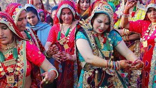 PEELO NARANGI🥰 Jaatni ka kua poojan🎇 jaatni viralvideo rajasthanisong [upl. by Sulohcin15]