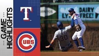 Rangers vs Cubs Game Highlights 4823  MLB Highlights [upl. by Gnep]