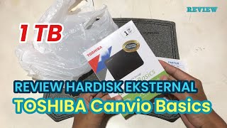 REVIEW HARDISK EKSTERNAL TOSHIBA CANVIO BASICS 1TB [upl. by Runck]