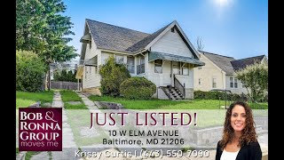 Just Listed 10 W Elm Avenue Baltimore MD 21206 [upl. by Eitsim435]