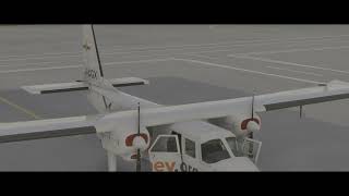 BN Islander Flight from Jersey to Alderney MSFS [upl. by Sven]