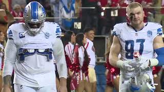 Penei Sewell and Aidan Hutchinson leave field together after Lions fall to 49ers [upl. by Reena]