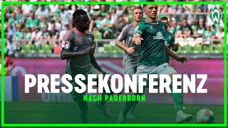 SV Werder Bremen  SC Paderborn 14  Pressekonferenz [upl. by Terpstra]