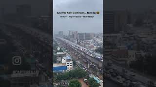 Bangalore to airport devanahalli Road heavy traffic jam heavy rain [upl. by Waki]