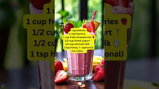 Banana Strawberry Smoothie Recipe 🍓🍌✨ [upl. by Cope832]