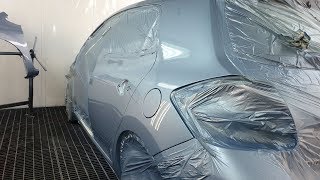 Painting Car  Devilbiss DV1  Waterborne amp Clear coat [upl. by Yrro]