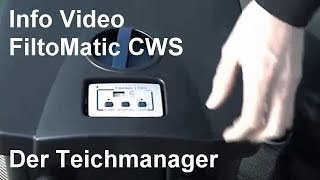 Filtomatic CWS  Video Oase Filtomatic CWS Teichmanger für den Gartenteich [upl. by Eoin40]