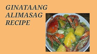 Ginataang Alimasag  Recipe  Lutong Pinoy  Simpleng Ulam  Panlasang Pinoy [upl. by Arikaahs]