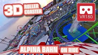 VR Roller Coaster VR 180 3D Thrill Ride  Alpina Bahn Bruch Achterbahn VR180 POV  Kirmes Fairground [upl. by Ottilie]