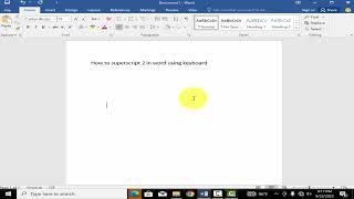 How to superscript 2 in word using keyboard [upl. by Leumas]