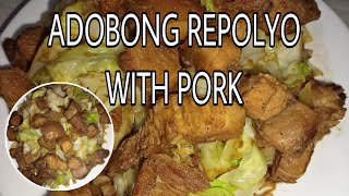 GINISANG ADOBONG REPOLYO WITH PORK  Jesusas Cooking [upl. by Macri]